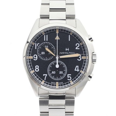 HAMILTON Khaki Aviation Pilot Pioneer Chrono Quartz H76522131 H765220 SS