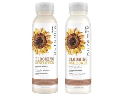 Rusk Puremix Blooming Sunflower Volumizing Shampoo & Conditioner 12 oz Bundle
