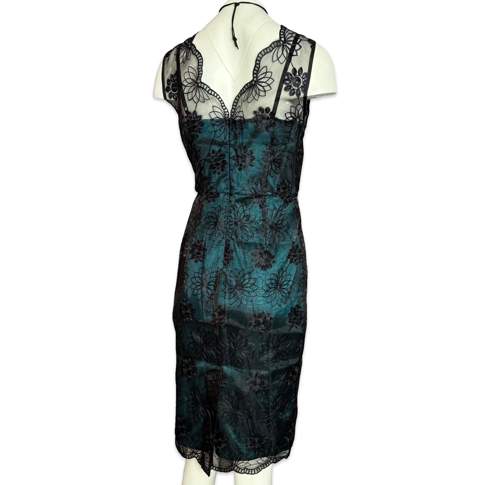 VOODOO VIXEN RETRO PIN UP 50s SIMONE LACE OVERLAY TAFFETA PENCIL DRESS DRA8086