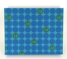 Vtg Strawbridge & Clothier Empty Gift Box Seal of Confidence blue green 10" x 8"