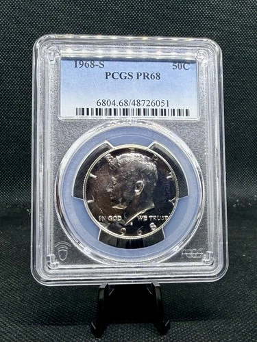 1968-S 40% Silver Proof Kennedy Half Dollar PCGS PR68!