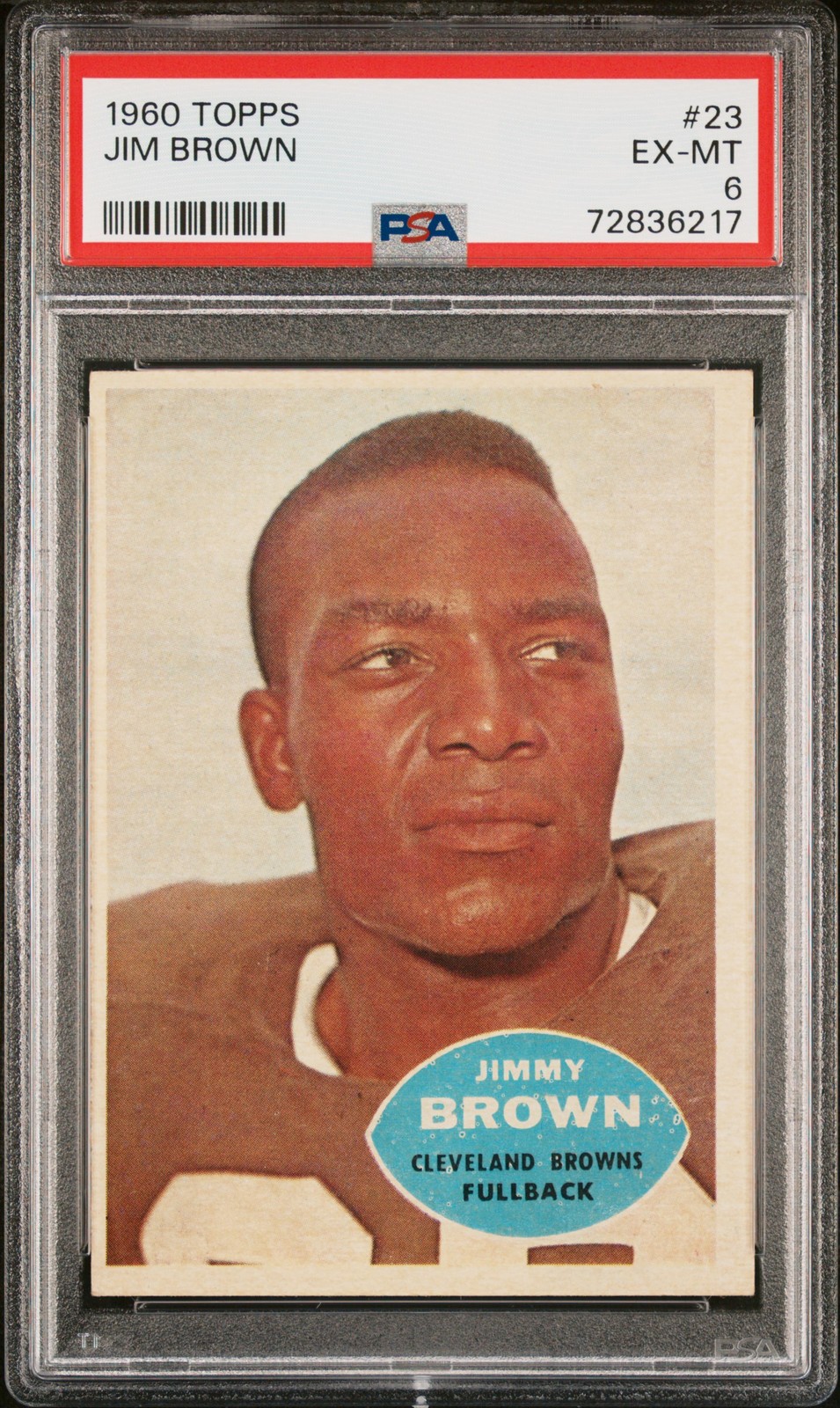 1960 Topps Jim Brown PSA 6 EXMT #23 Football Card