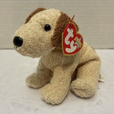 New w/Tags*Ty Beanie Baby Rufus the Tan/Brown Jack Russel Terrier Dog/Puppy
