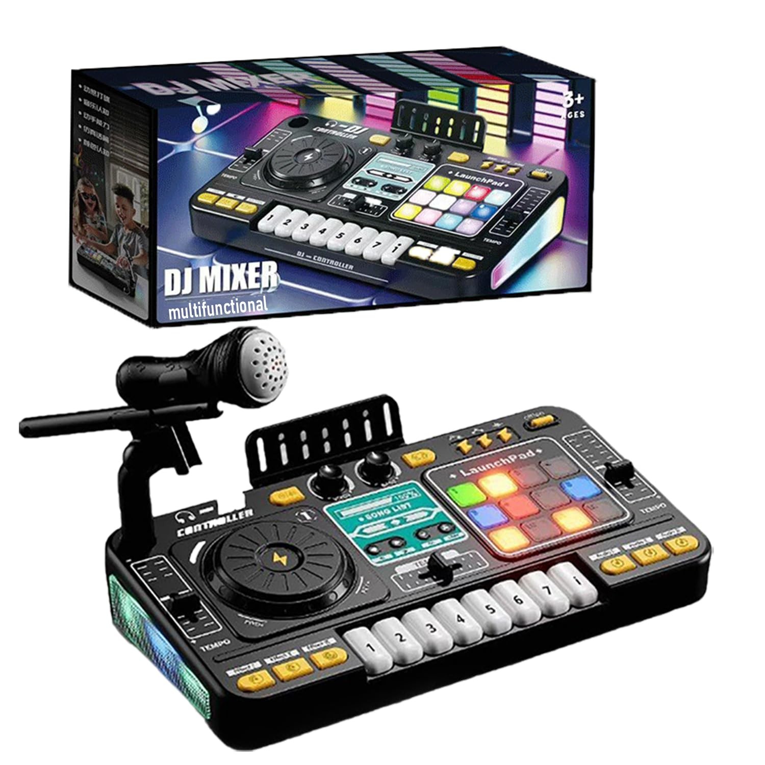 Table de mixage enfant bleue le cadeau d'anniversaire musical