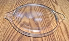 Vintage PYREX 470-C CLEAR Borosilicate Glass Tab Handle Lid