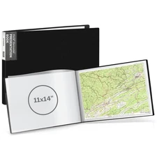Dunwell 11x14 Portfolio Binder (Black, Horizontal), Presentation Book with 24...