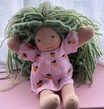 Bamboletta long green  Haired Piccolina Doll Waldorf Doll in bamboletta outfit 