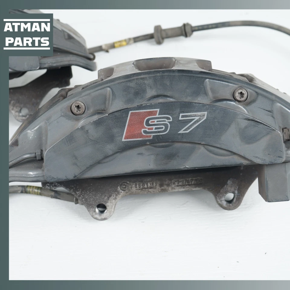 Juego de pinzas de freno delanteras 12-18 Audi 4G8 S7 S6 S8 A6 4G0615107 OEM Foto 3 de 4