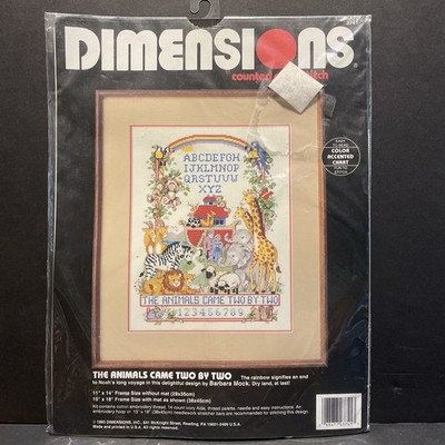 Dimensions Counted Cross Stitch Kit The Animals Came Two By Two Noah's Ark #3741