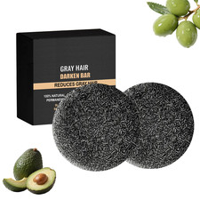 2-Pack Gray Hair Reverse Bar Black Soap for B...