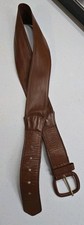 Vtg Womens Glove Leather Belt Brown Sm-Med 29" Soft Lightweight Boho Hippie