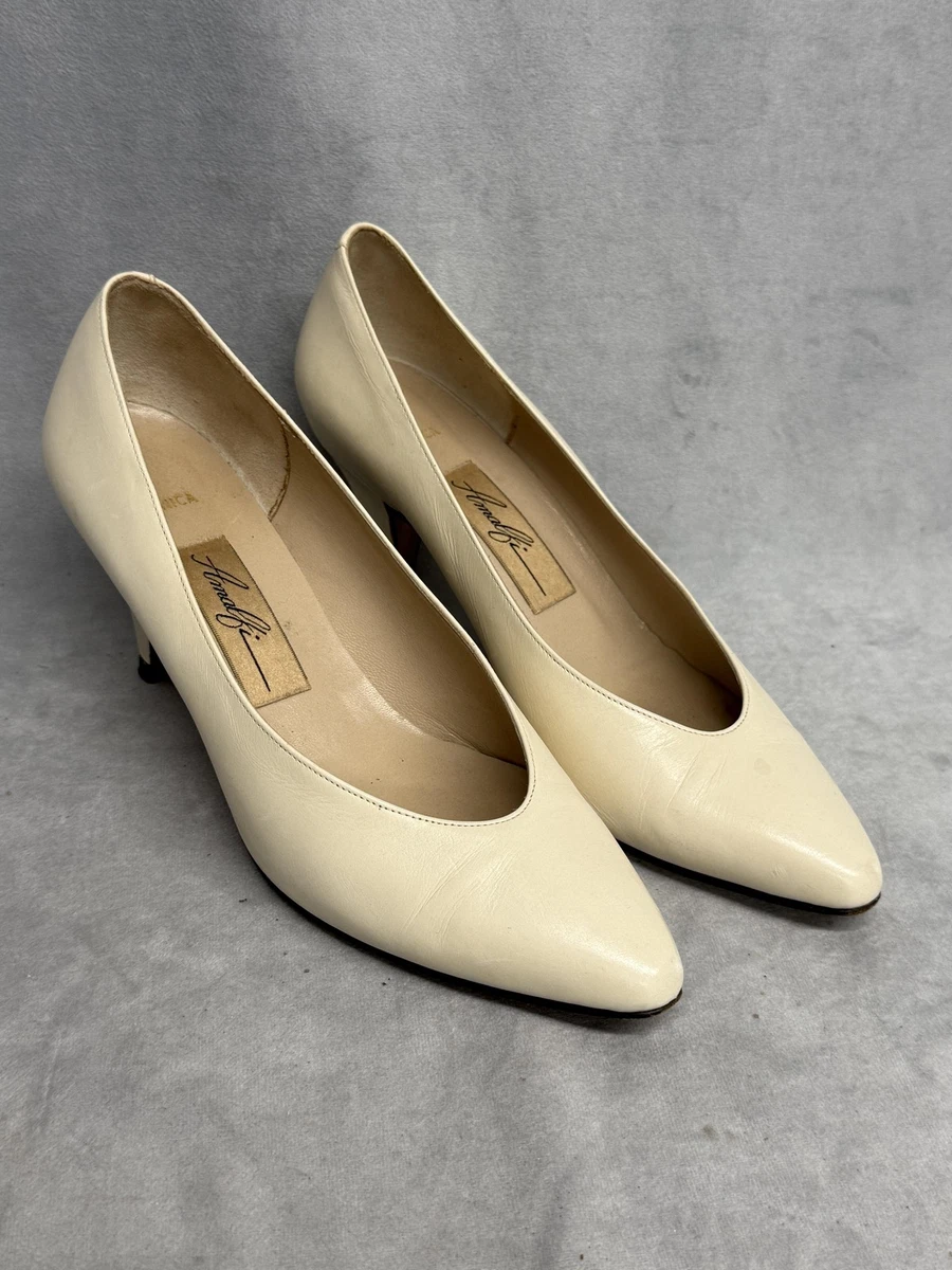 Escarpins Amalfi Italy - Talons 2.5 Cm, Cuir Marron, Taille 6.5 US | Occasion