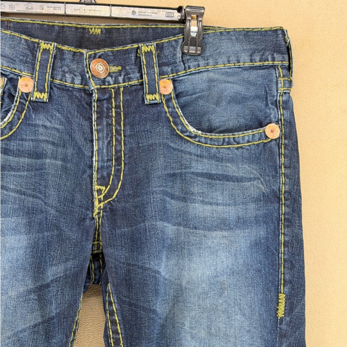 True Religion Billy Super T Jeans Mens 36 Blue Denim Straight Leg