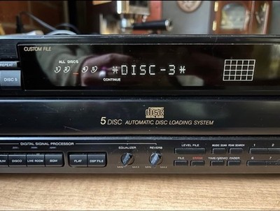 VINTAGE - Sony CDP-C325 5 Disc CD Changer - Carousel CD Player - TESTED WORKING