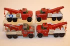 Four (4) Vintage 1968 Matchbox Lesney Ford "Esso" Heavy Wreck Trucks #71