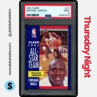 1991 FLEER #211 MICHAEL JORDAN ALL-STAR TEAM PSA 9