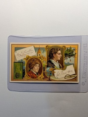 1910 Suchard Inventors And Their Signatures Benjamin Franklin And Isaac Newton