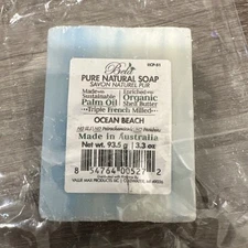Bela Australia Shea Butter French Milled Pure Natural Soap *Ocean Beach 3.3 oz