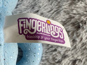 10" Fingerlings Baby Monkey Blue w Sound Bendable Arms & Legs Plush Toy Rare