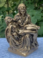 Vintage Life Symbols PIETA Bateville Casket Company Mother Mary Catholic ❤️sj4j2