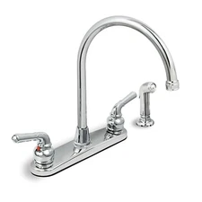 HIGHCRAFT 393II Kitchen Faucet with Spray High Arc Swivel Spout Chrome Plated
