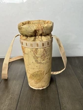 Picnic Time Insulated Bottle Carrier Tote Bag Cooler Old World Nautical Map