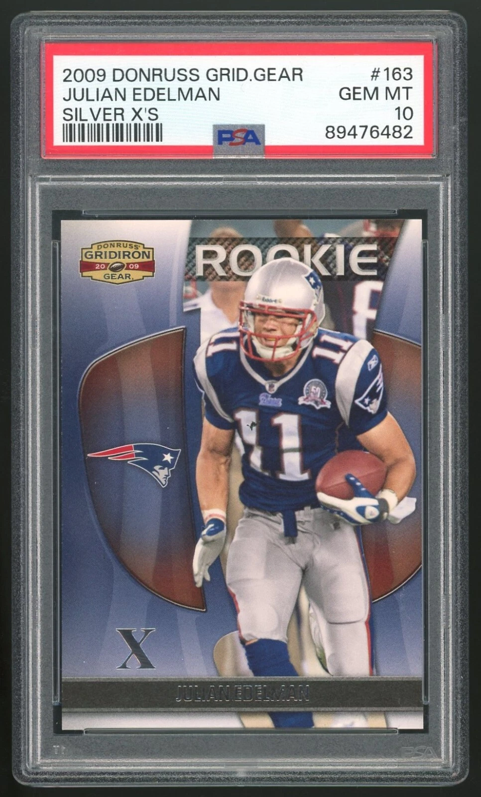 Julian Edelman Donruss Gridiron Gear #163 Silver Xs