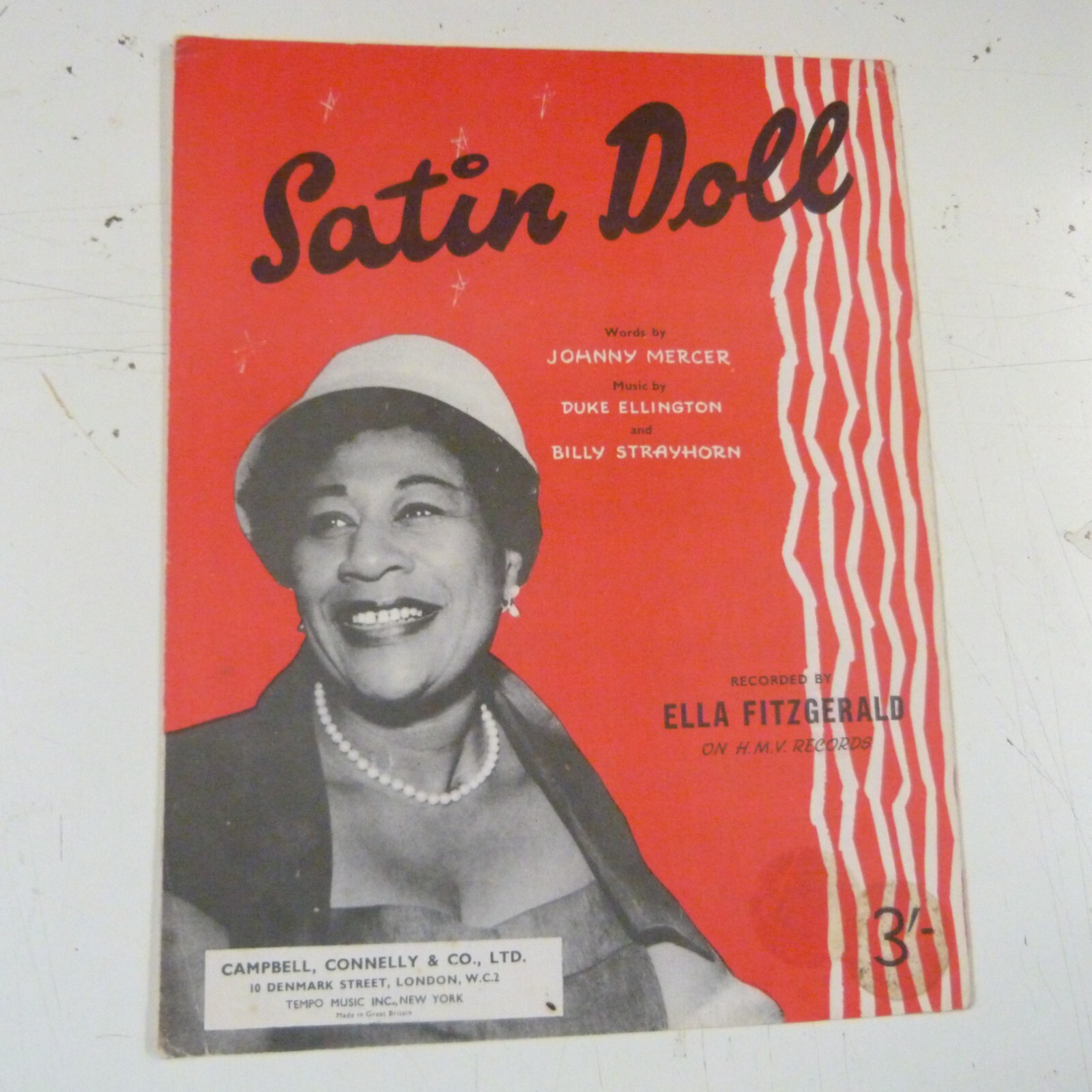song sheet SATIN DOLL Ella Fitzgerald 1953 eBay