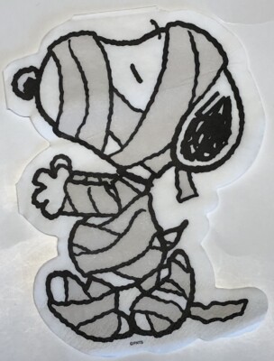 two Individual Luncheon decoupage Paper napkins Snoopy Mummy Halloween Fall