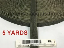 5 YARDS OF 3/4 Inch MilSpec Military Webbing MIL-W-43668 RANGER GREEN 