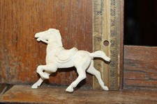 Vintage Toy Horse Western Plastic White