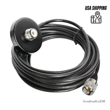 SO239 Mount Magnetic base and PL259 Plug Car Mobile Radio Antenna 5 meters Cable