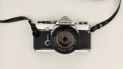 As is Olympus OM-1 35mm SLR Film Camera ZUIKO AUTO-S 50mm f/1.4