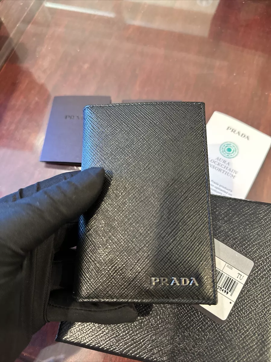 Black Saffiano Leather Card Holder