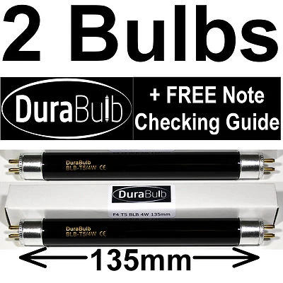 DURABULB 2 x F4 T5 BLB 4W UV Comprobador de Billetes Bombilla Detector de Dinero Falso Tubo Ultravioleta