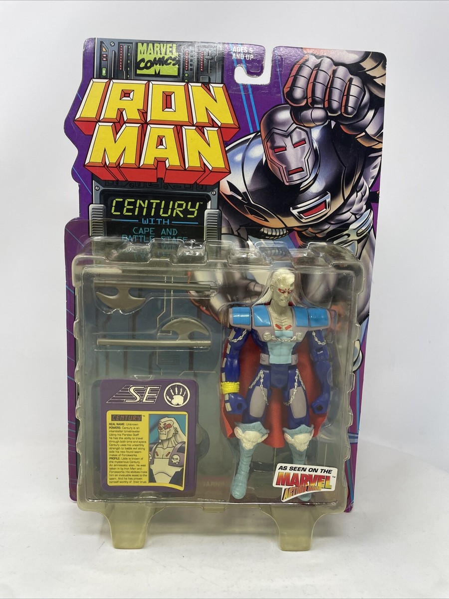 Marvel Iron Man Century Action Figure w/Cape & Battle Staff 1995
