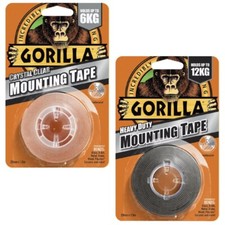 Image of Gorilla Double Sided Tape Heavy Duty Mounting Permanent Bonds Anything In or Out