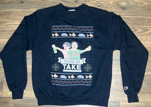 BARSTOOL SPORTS Champion Pardon My Take PMT Mens Sweater Size Medium