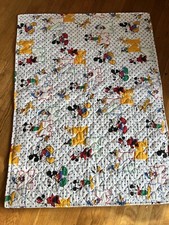 Vintage Disney Mickey Mouse Donald Duck Minnie Pluto Blanket Crib Comforter