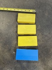 Vintage 35mm Film Slide Cases 35mm Yellow Blue, Used Lot of 4 Cases