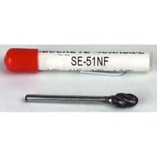 Carbide Burr (SE-51NF) Egg Shape - Aluminum Cut - 1/8 x 1/4 x 3/8 x 1 7/8