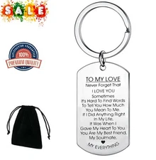 to My Love Keychain Gift for Husband Wife Anniversary Valentines Day Lover Gifts