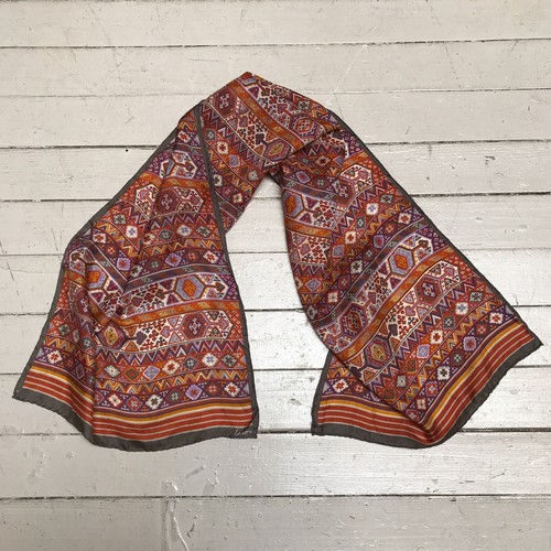 Vintage Lot 2 Echo Écharpes Long Géométrique Écharpe & Carré Floral Jardin Japon - Photo 2 sur 9