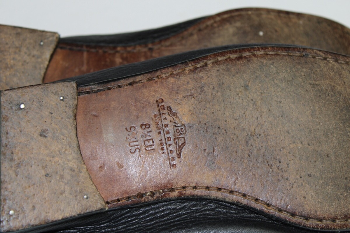 Mens VTG Bally Black Soft Pebble Leather Slip-On Shoes Size 6 US Vintage Bally Shoes - 13 For Sale at 1stDibs | vintage bally  main image 4