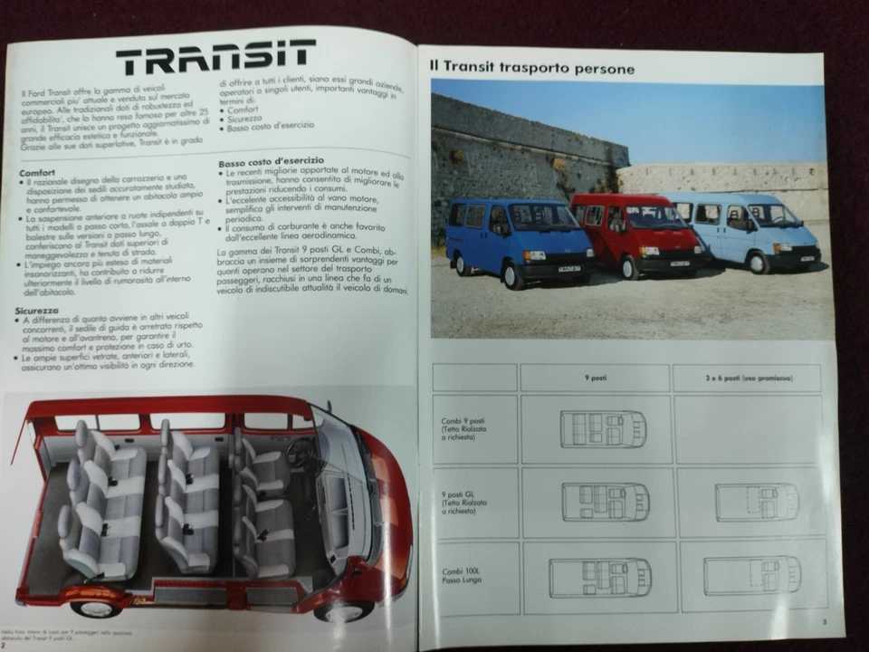 Brochure Depliant Ford Transit Italiano 15 pagine - Immagine 4 di 4