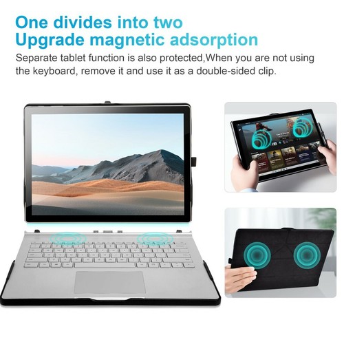 Surface Book 3/2 13.5" Versatile Detachable Magnetic 2-in-1 Foldable Stand Case - Picture 6 of 12