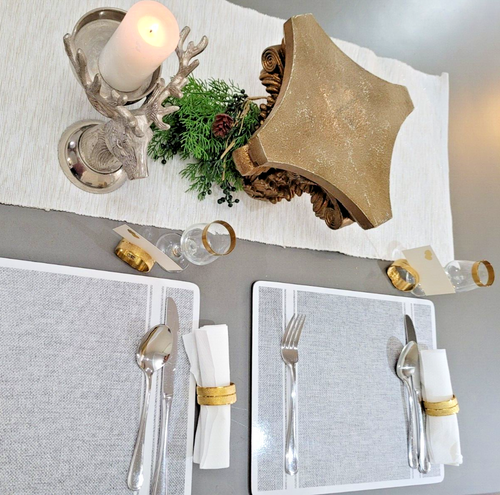 6 Boxed Tiffany 9 ct gold-plated Vintage Napkin Rings/Placecard holder wedding - Bild 11 von 15