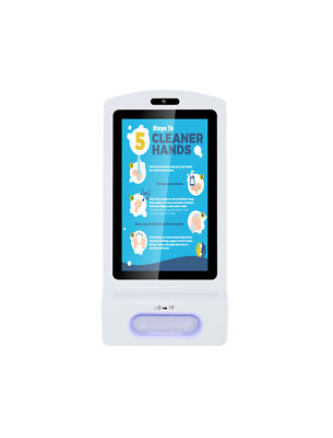 Allnet Kioskterminal 21'' mit Desinfektionsspender, weiß