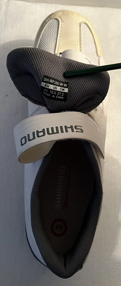 Zapatillas de ciclismo Shimano RP200-W blancas de segunda mano con talla 43/10,4 Foto 3 de 4