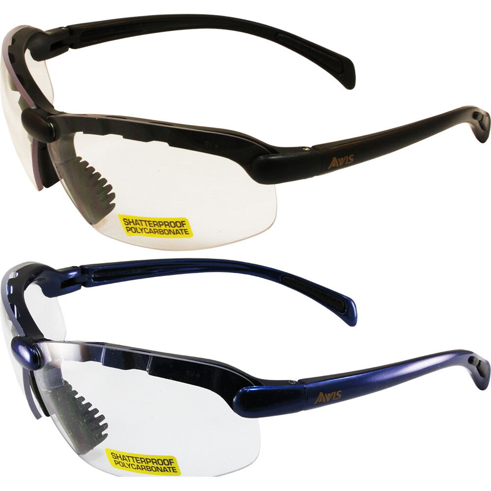 Pairs Avis C-2000 One Black Frame One Blue Frame Clear Lens